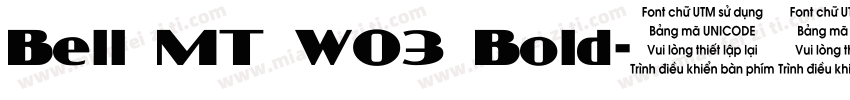 Bell MT W03 Bold字体转换